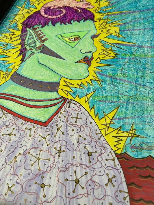 Six of Swords ~ Original Drawing