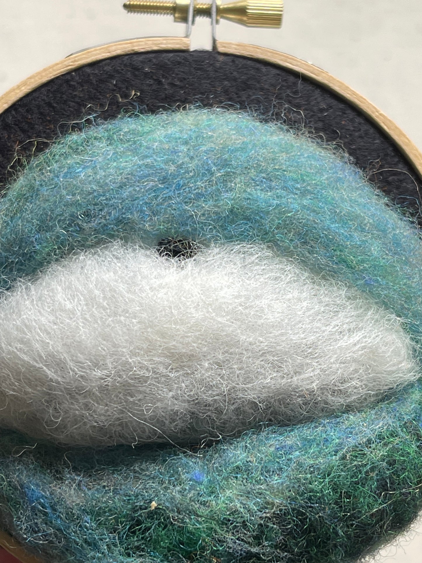 Wool felted eyeball