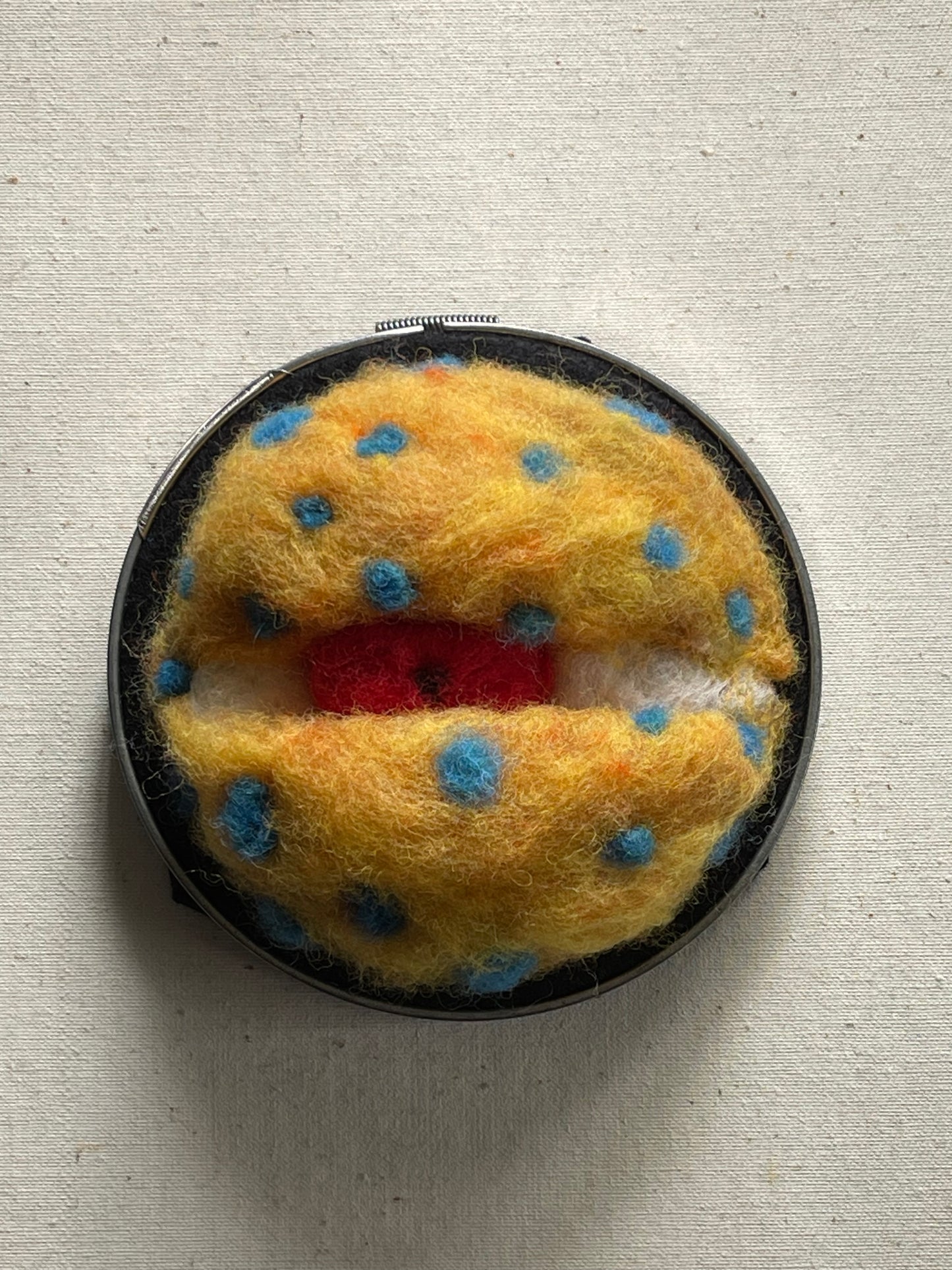 Wool felted eyeball