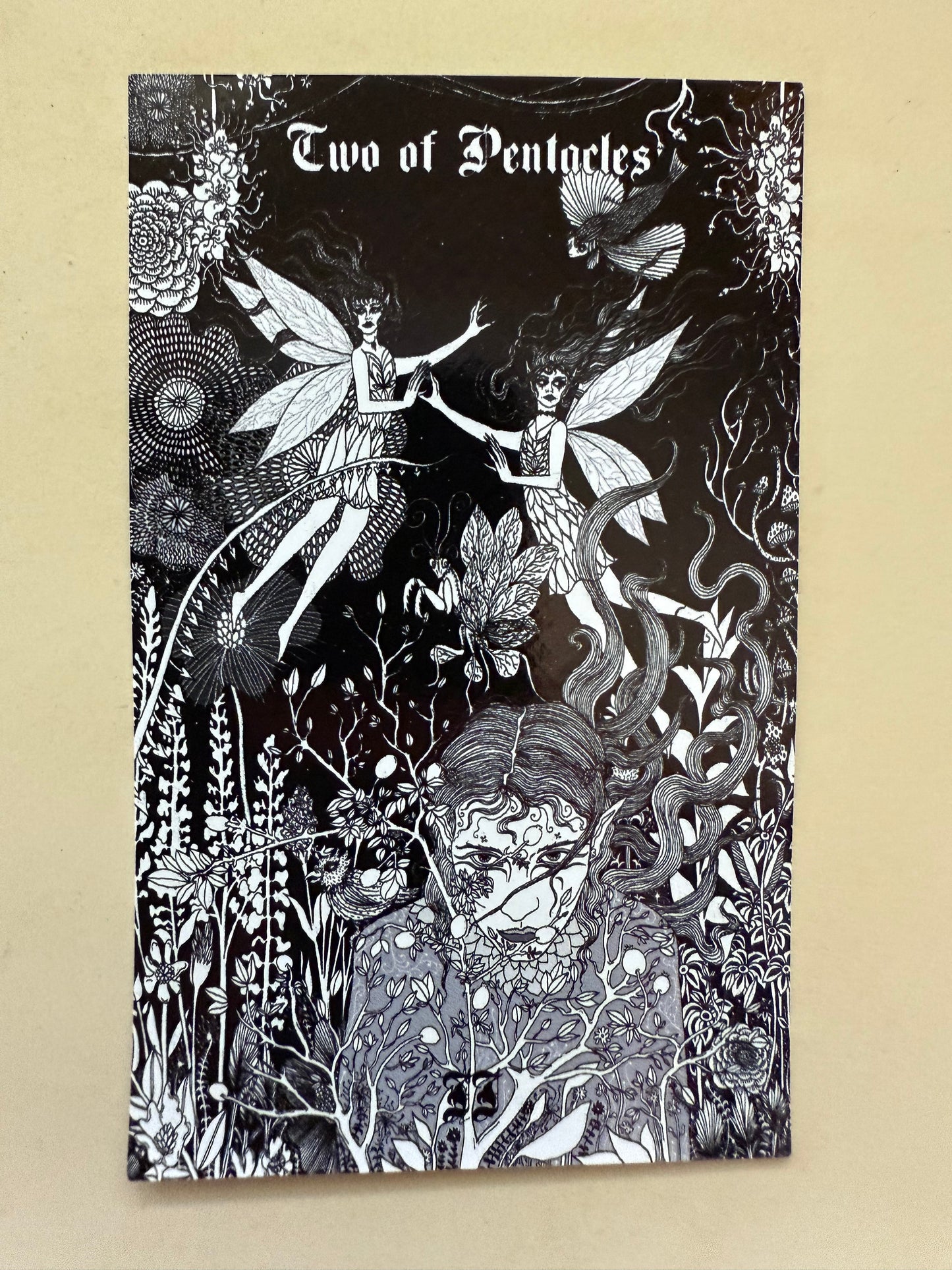 Two of Pentacles from Neptune Power Tarot Vinyl Sticker