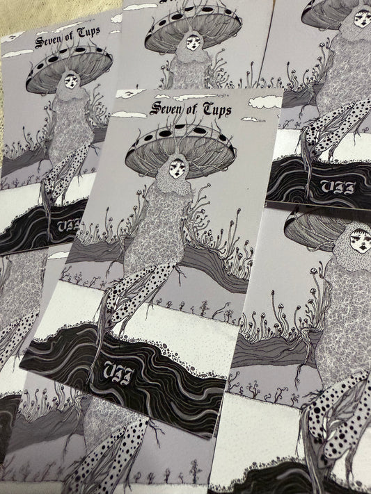 Seven of Cups from Neptune Power Tarot 4” Vinyl Sticker