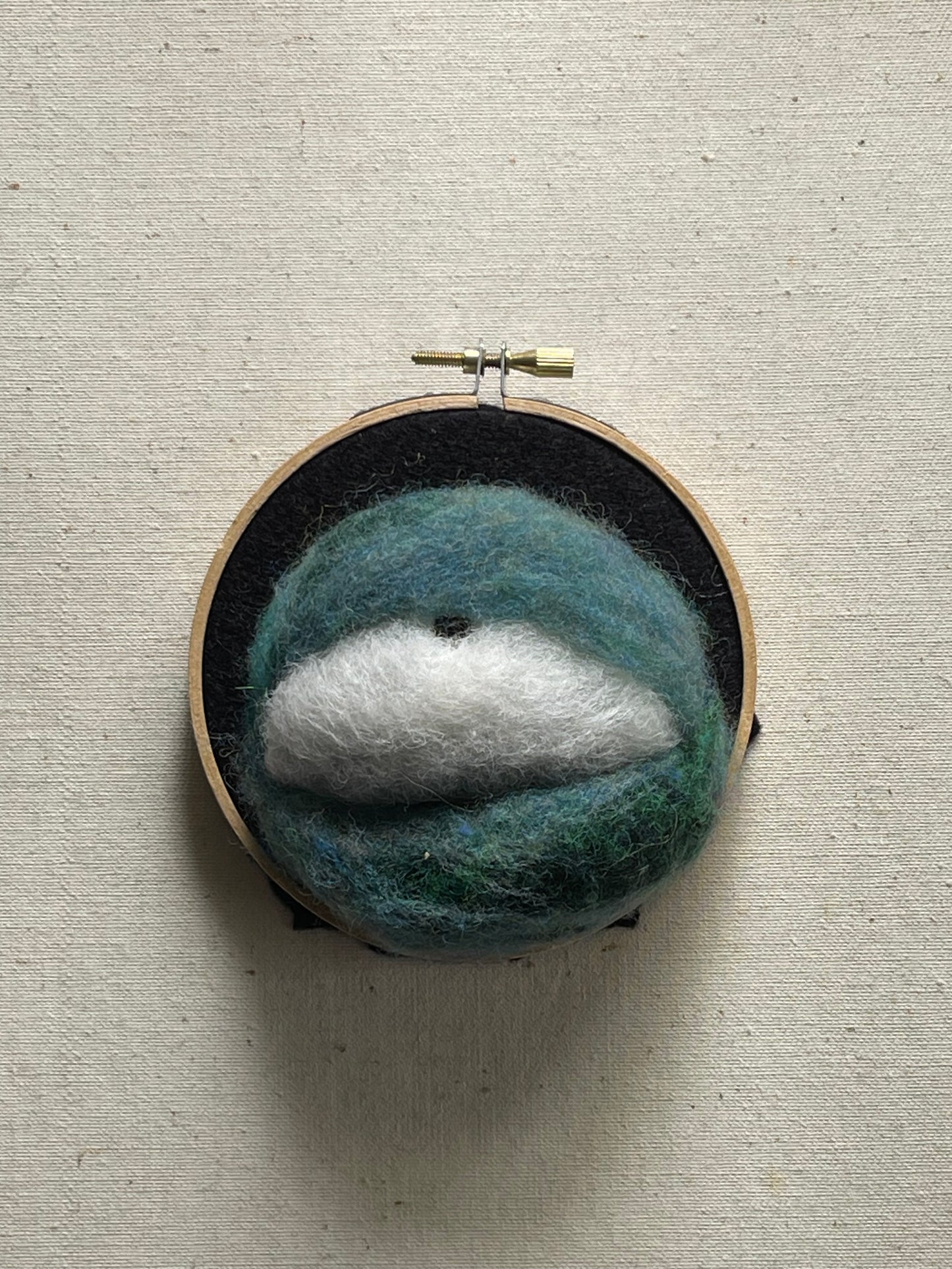 Wool felted eyeball