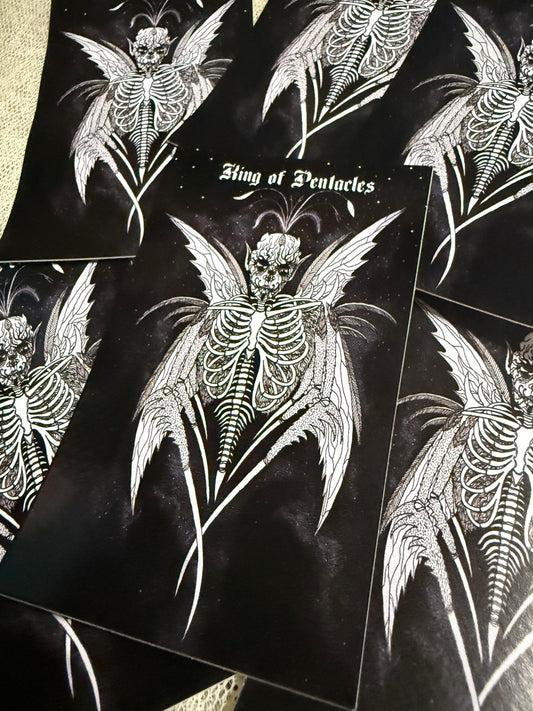 King of Pentacles from Neptune Power Tarot 4” Vinyl Sticker