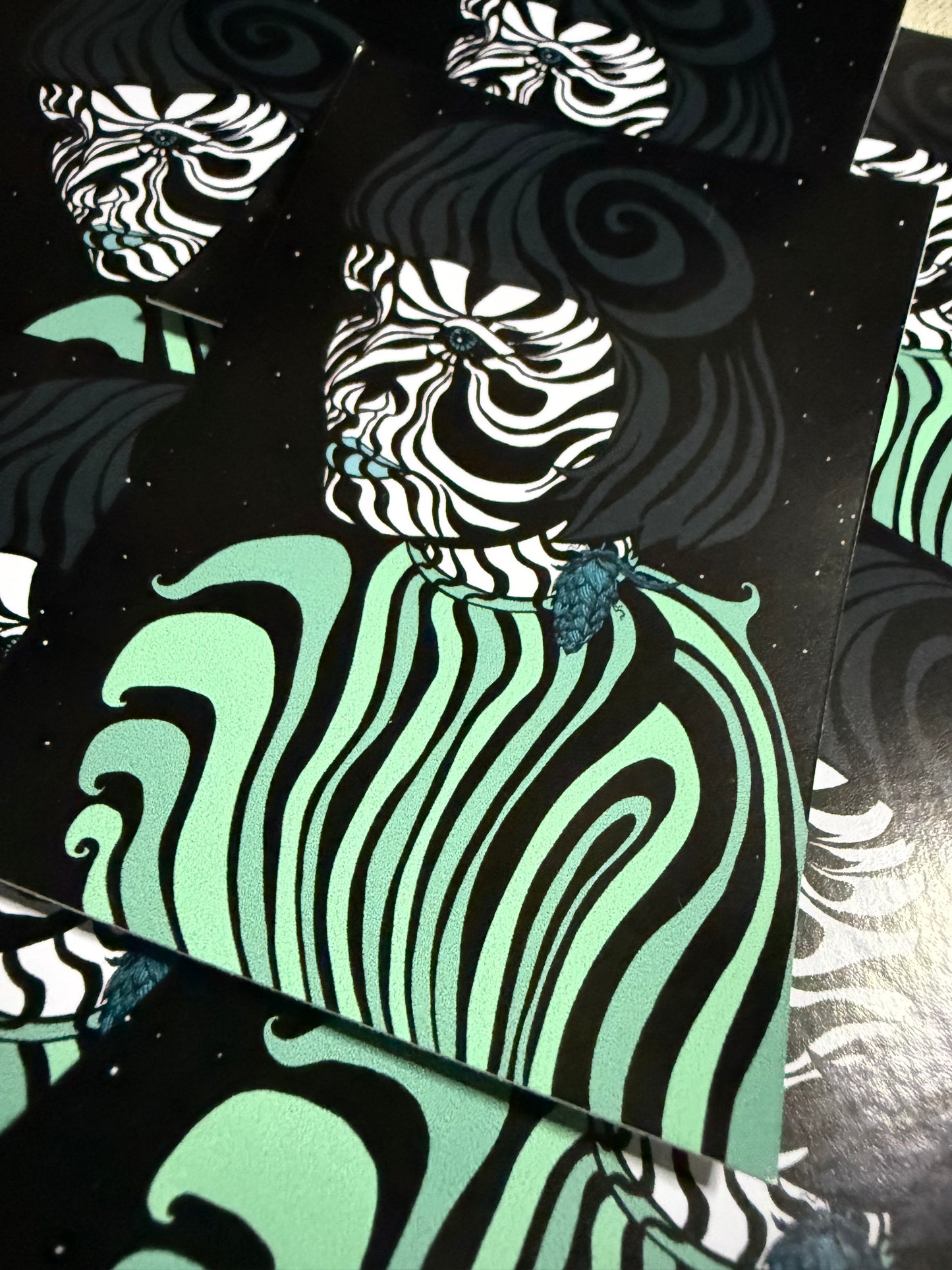 Swirls from Jupiter Power Tarot Vinyl Sticker