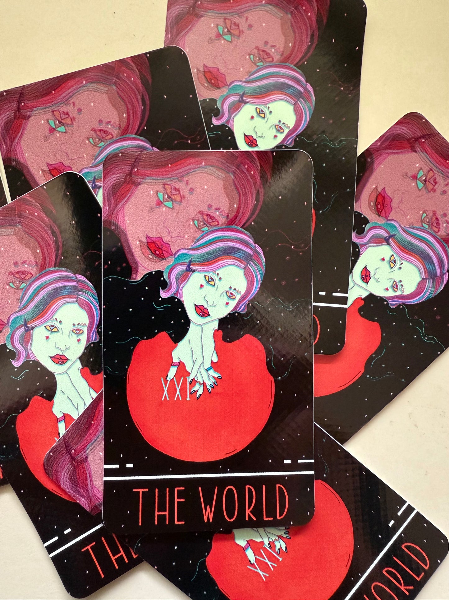 The World from Mars Power Tarot Vinyl Sticker