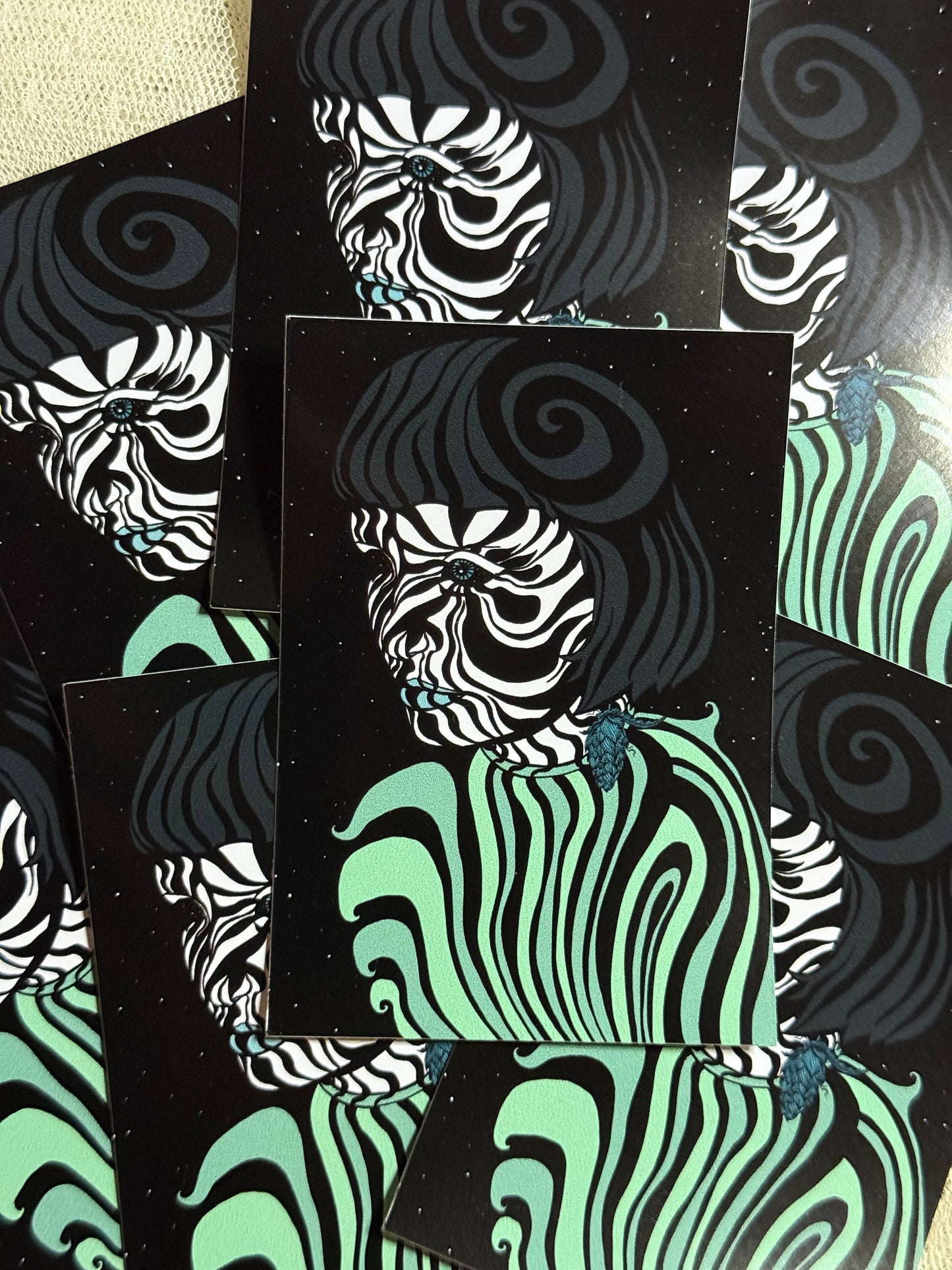 Swirls from Jupiter Power Tarot Vinyl Sticker