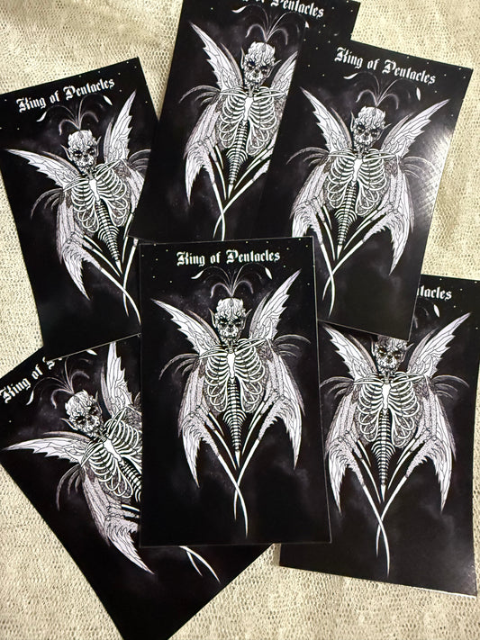 King of Pentacles from Neptune Power Tarot 4” Vinyl Sticker