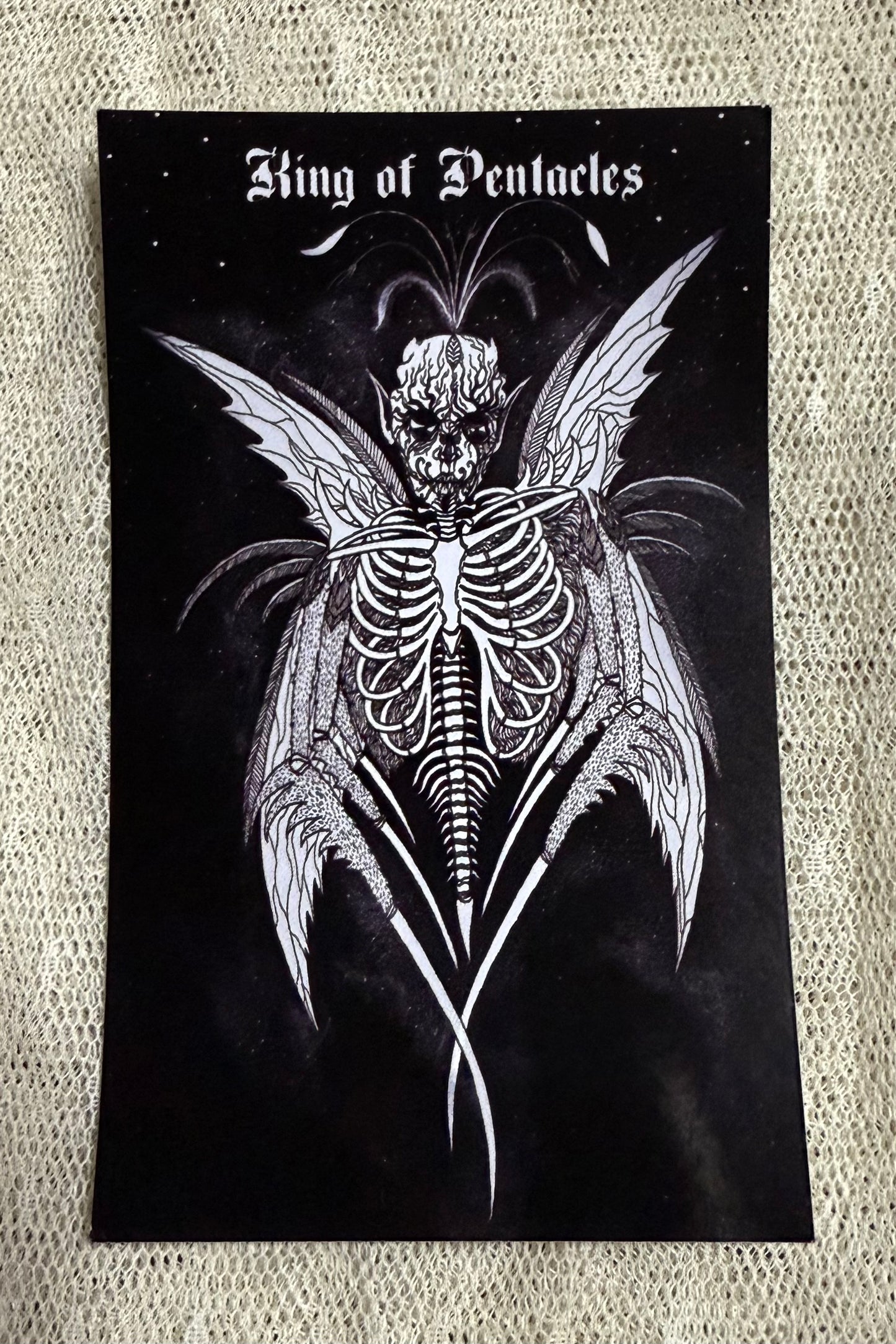 King of Pentacles from Neptune Power Tarot 4” Vinyl Sticker