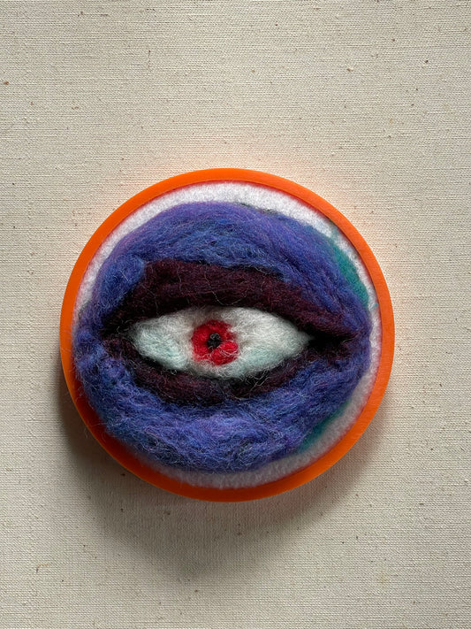 Wool felted eyeball