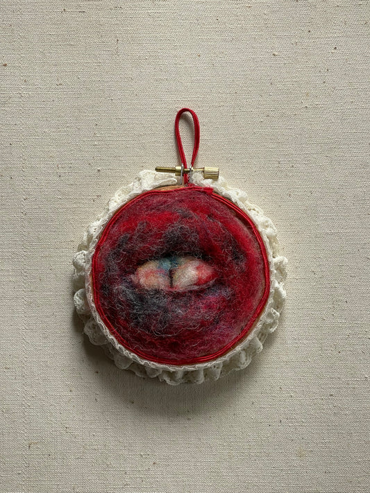 Wool felted eyeball