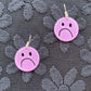 xs frownie earrings