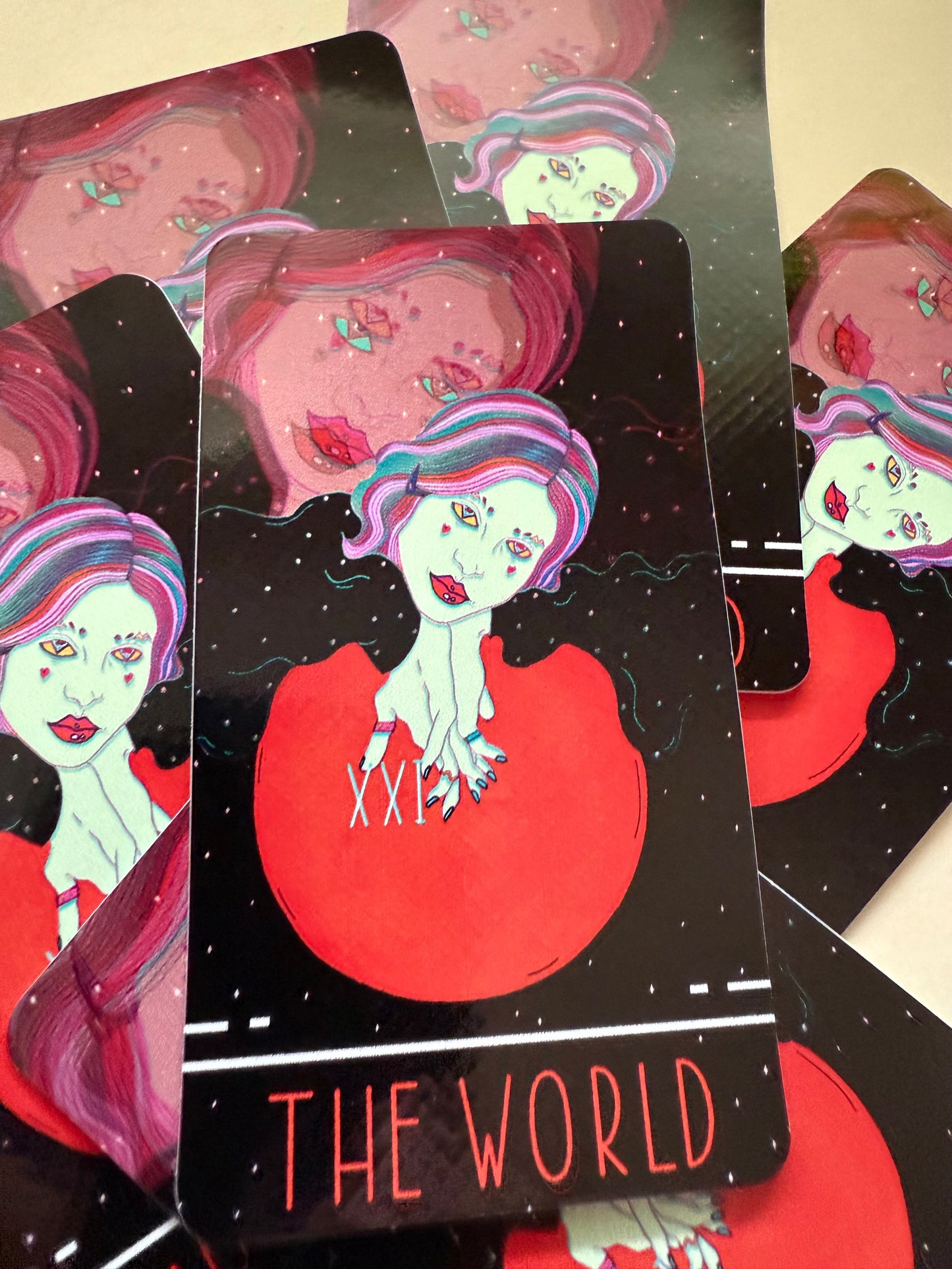 The World from Mars Power Tarot Vinyl Sticker
