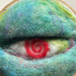 Wool felted eyeball