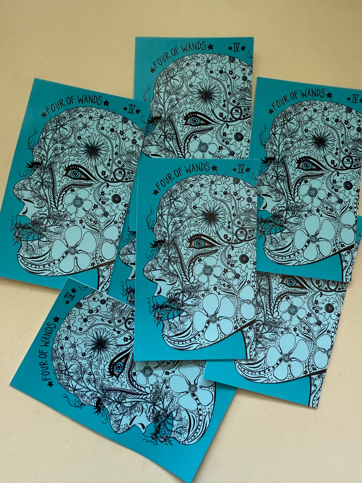 Five of Cups from Jupiter Power Tarot Vinyl Sticker
