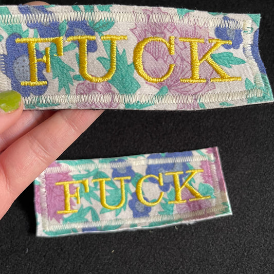 Fuck Embroidered Patch