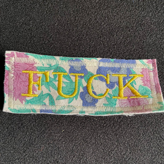 Fuck Embroidered Patch