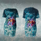 Three of Swords T-shirt Dress - Available in sizes 2XS- 6XL