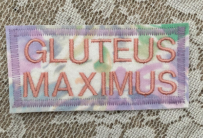 Gluteus Maximus Embroidered Patch