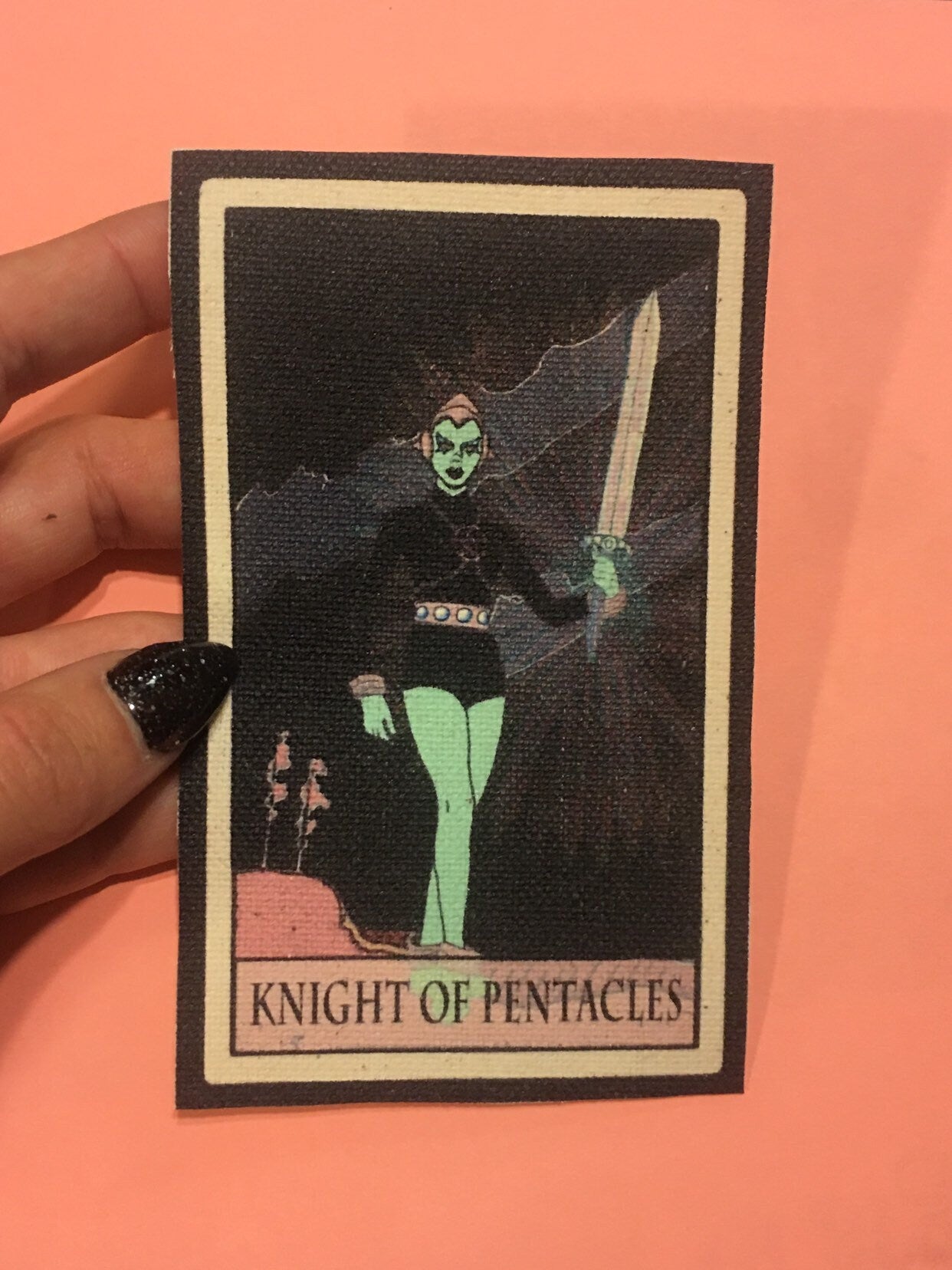 Knight of Pentacles Canvas Patch