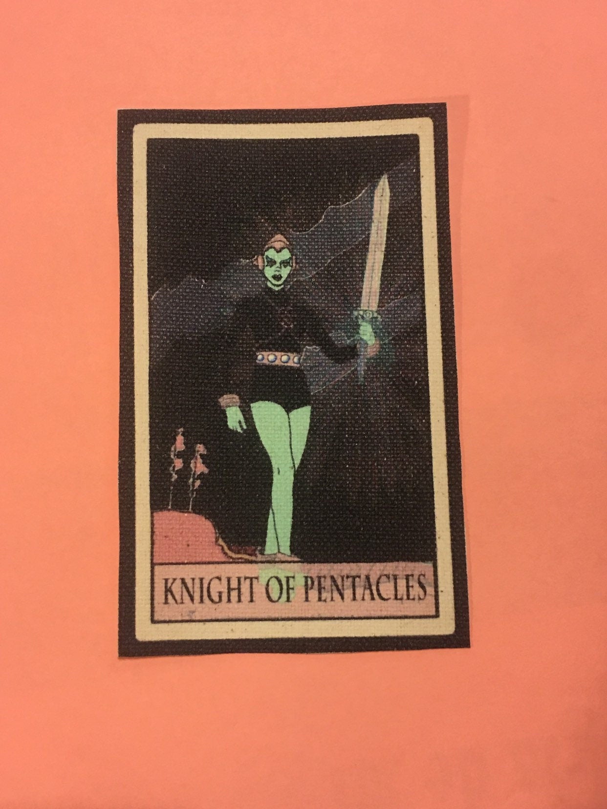 Knight of Pentacles Canvas Patch