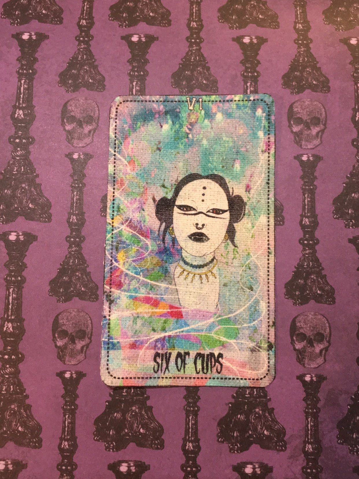 Six of Cups Canvas Patch