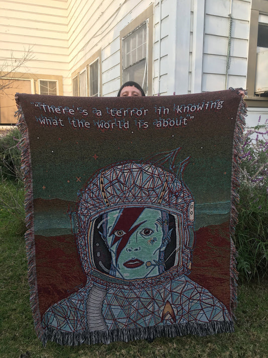 Spiders From Mars woven blanket