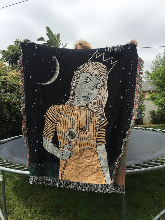 King of Wands woven blanket