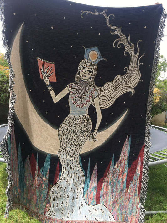 The High Priestess Woven Blanket