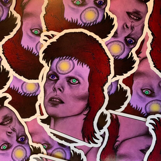 David Bowie 4" vinyl sticker