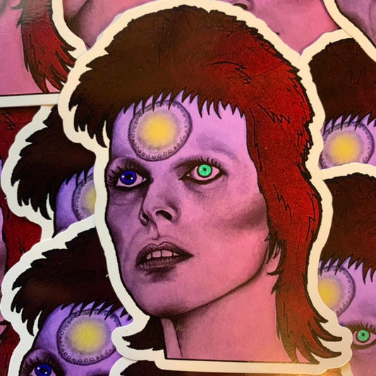 David Bowie 4" vinyl sticker