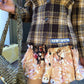 pinch me patched plaid jacket
