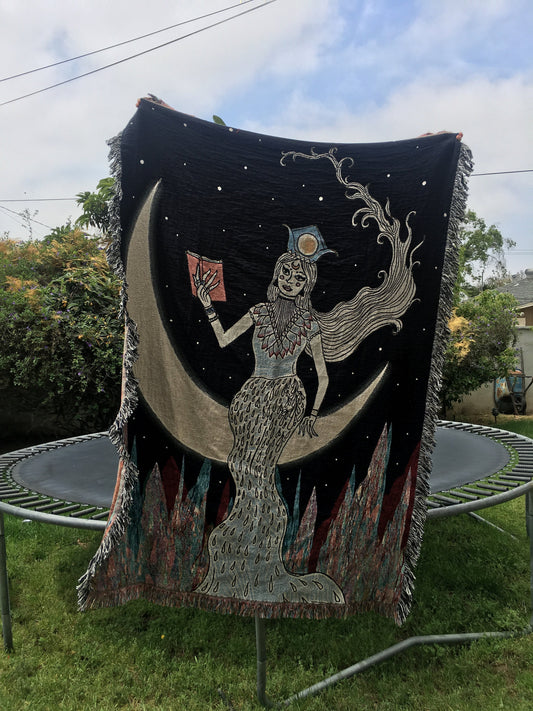 The High Priestess Woven Blanket