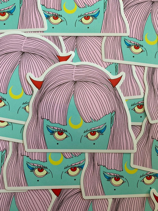 Moon Power Tarot 4" vinyl sticker