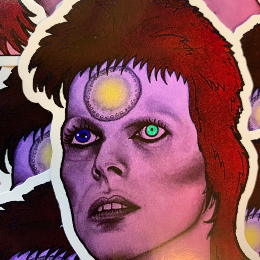 David Bowie 4" vinyl sticker