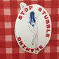 stop stubble shaming vinyl sticker