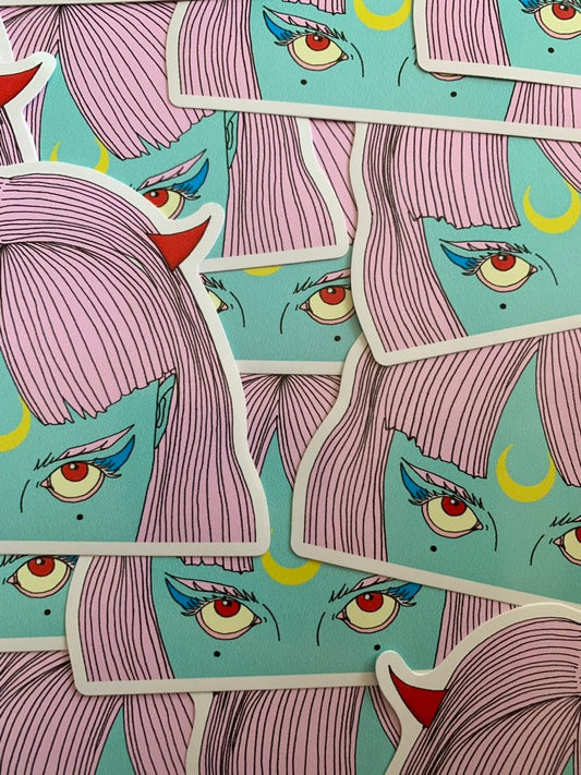 Moon Power Tarot 4" vinyl sticker