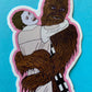 Chewie and Leia vinyl sticker