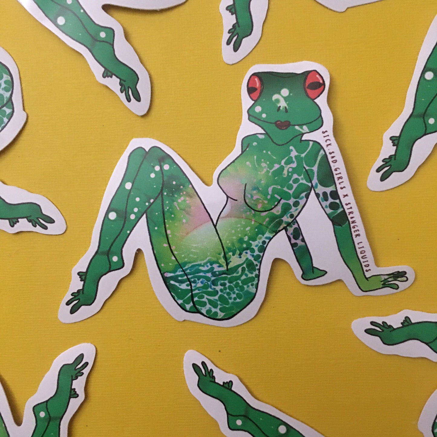 Feelin Froggy Vinyl Sticker