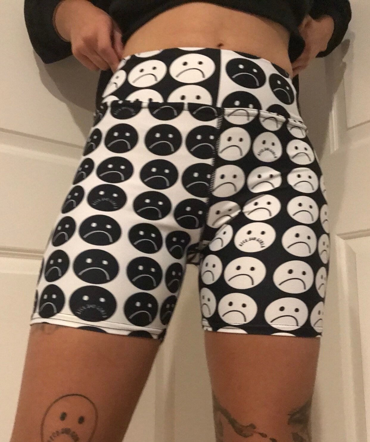 unhappy yoga shorts - available in sizes xs-xl