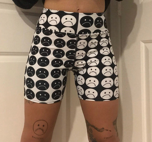 unhappy yoga shorts - available in sizes xs-xl