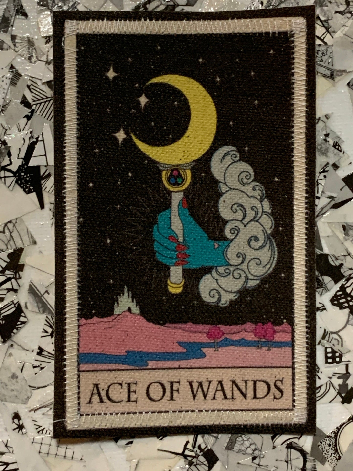 Ace of Wands Canvas Patch