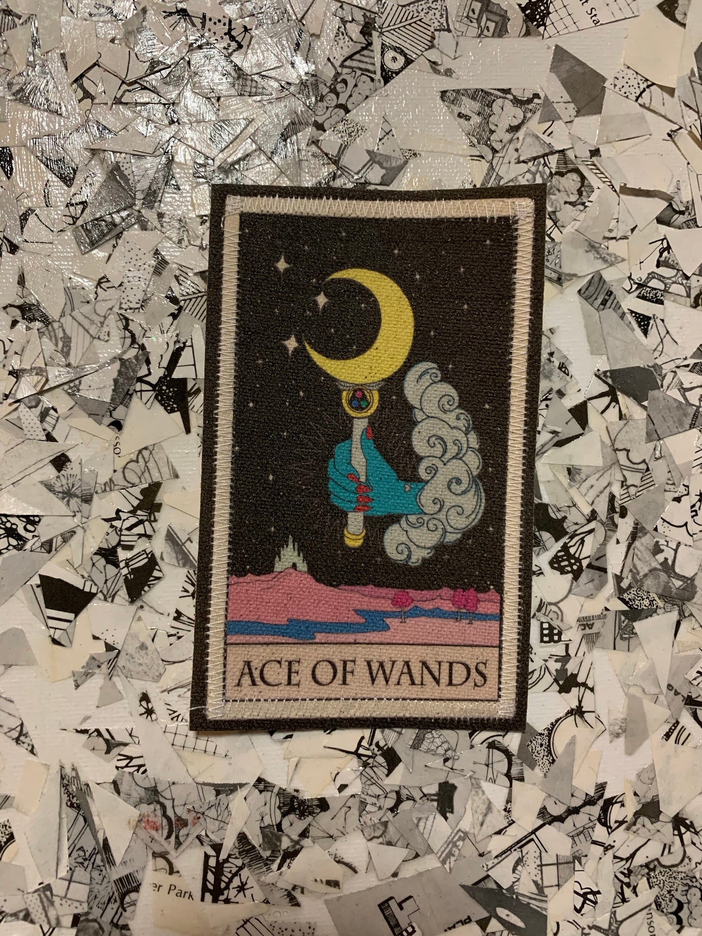 Ace of Wands Canvas Patch