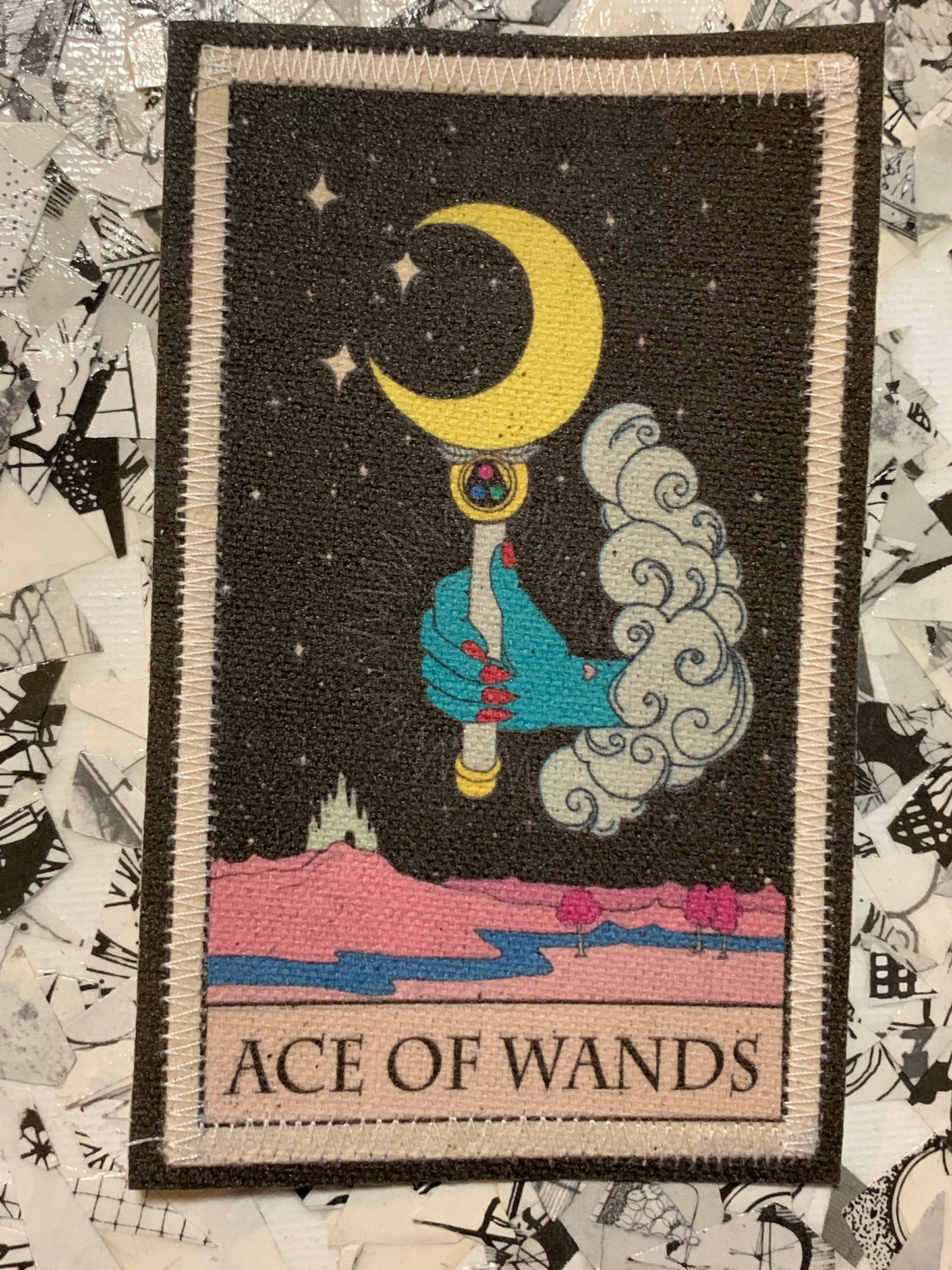 Ace of Wands Canvas Patch