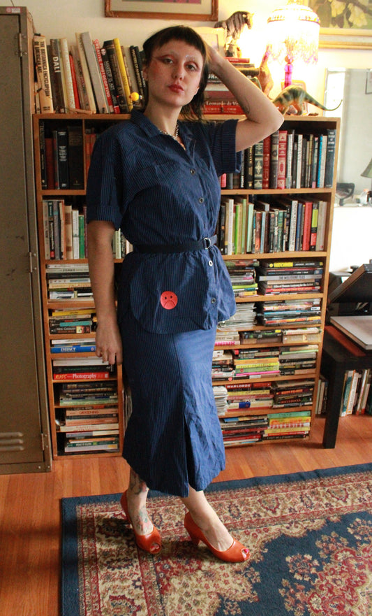 Embroidered Frownie Dress