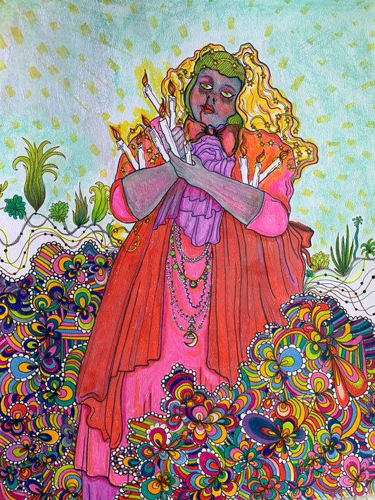 Ten of Wands ~ Original Drawing