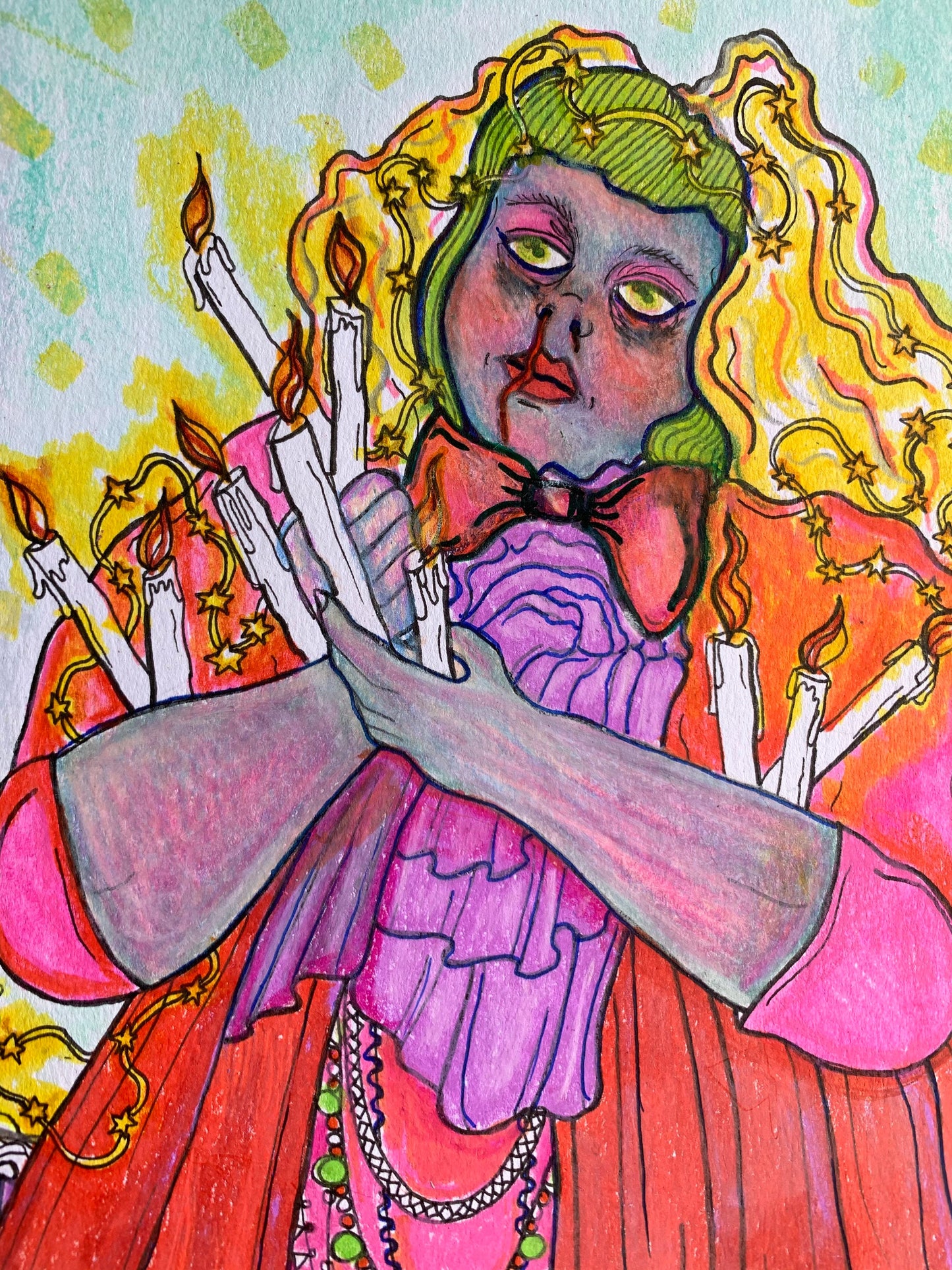 Ten of Wands ~ Original Drawing