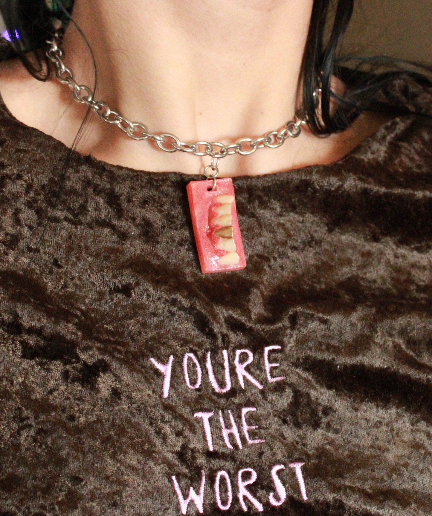 one of a kind teeth necklaces