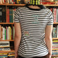 Embroidered frownie top
