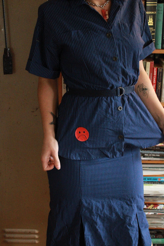 Embroidered Frownie Dress