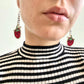 sad strawberry earrings